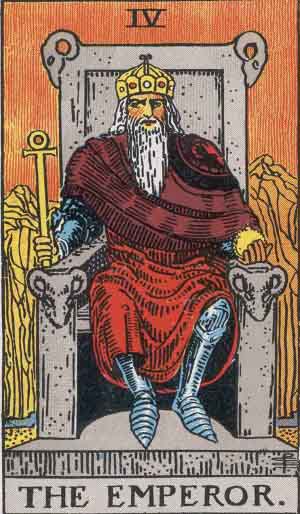 The Emperor Tarot Card From The Rider-Waite Tarot Deck.