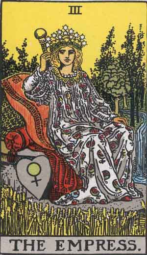 The Empress Tarot Card From The Rider-Waite Tarot Deck.