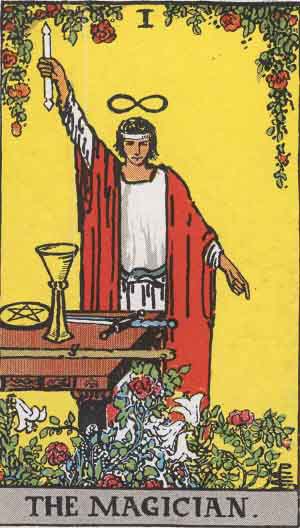 The Magician Tarot Card From The Rider-Waite Tarot Deck.